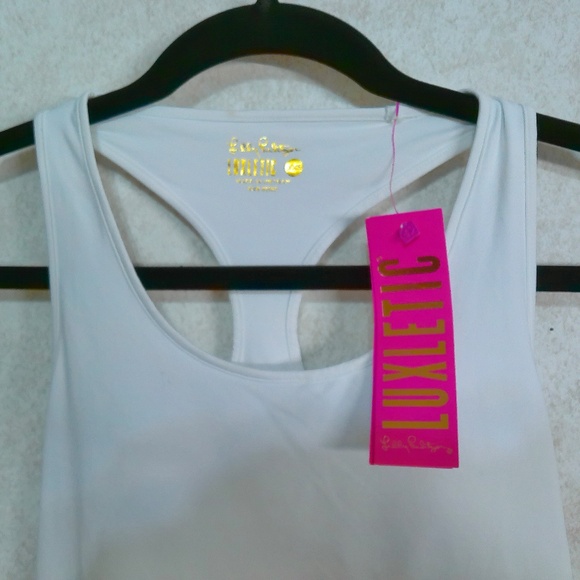 Lilly Pulitzer Lexletic Claralee Scallop Bra1 Resort White Moisture Control XXS - Picture 2 of 6